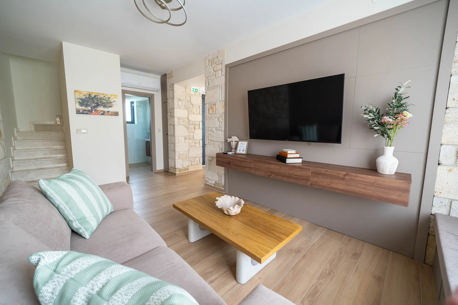 The Olive Path-Villa K3 Elia Double Room with Private Swimming Pool dnevna soba